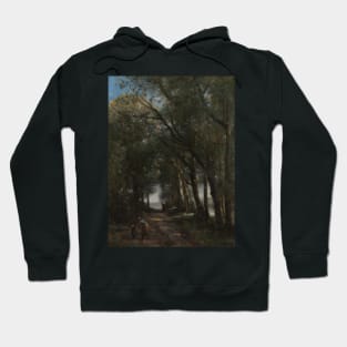 A Lane through the Trees by Jean-Baptiste-Camille Corot Hoodie